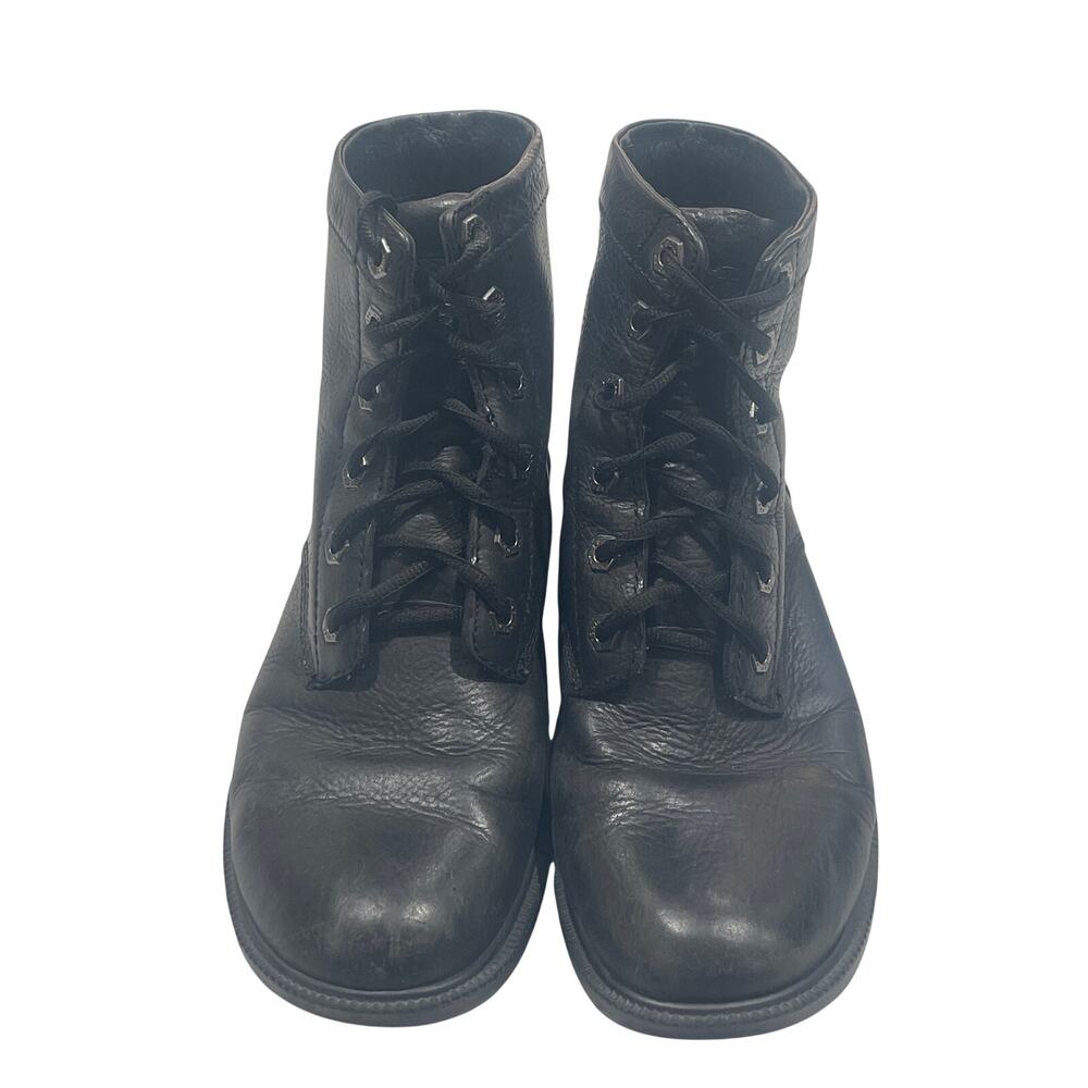 Kodiak Black Leather Lace-Up Ankle Boots – Women’s Size 9